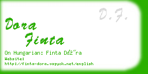 dora finta business card